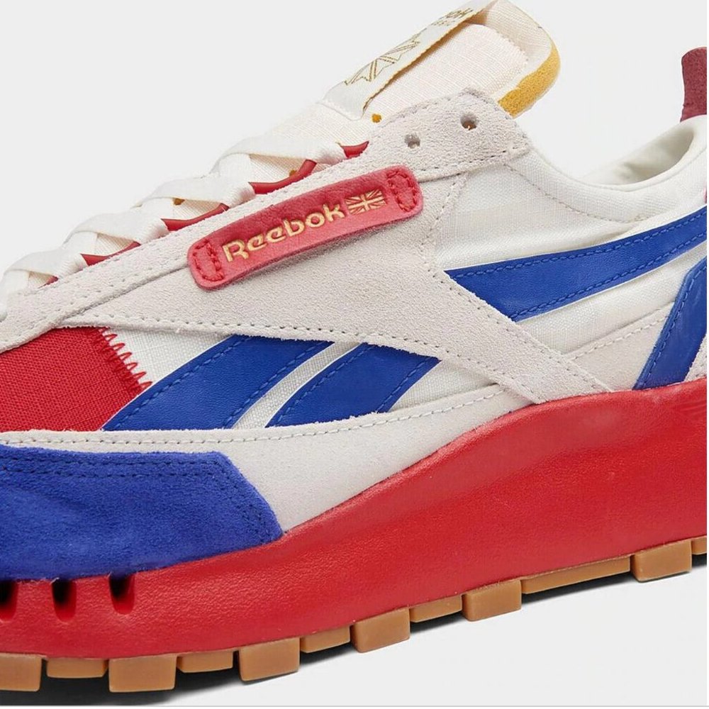 NWT Reebok CL Legacy Classic GW8703‎ Chalk/Red/Blue/Gold Men's Running Shoes - Picture 4 of 7